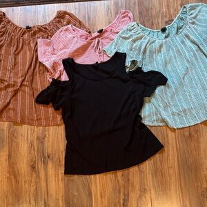 W5 brand Stylish Women's Tops Collection - Black, Brown, Red, Green large